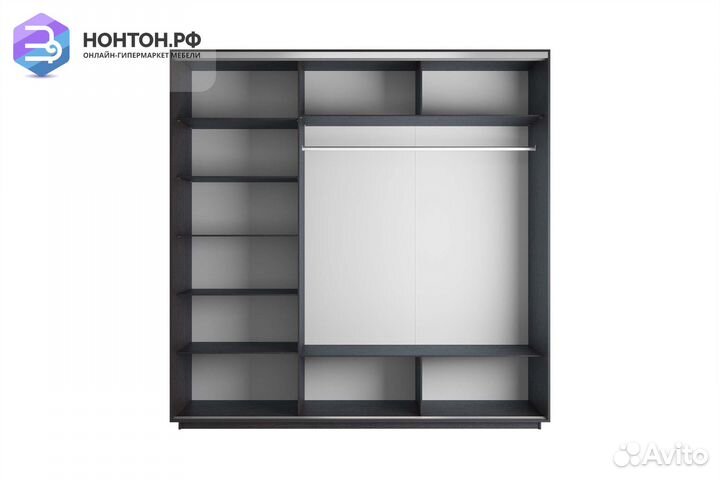 Шкаф-купе 3-х дверный Нонтон фото №1011 / венге