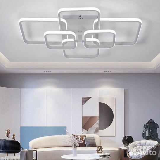 Люстра светодиодная потолочная новая, 10-30м2