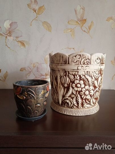Керамические горшки для цветов бу