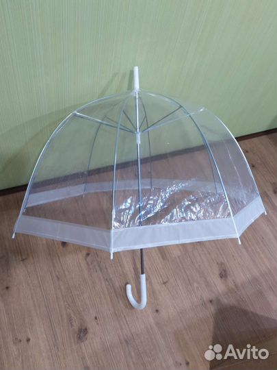 Новый зонт трость прозрачный