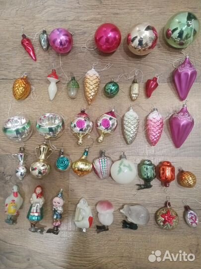 Елочные игрушки СССР советские прищепки