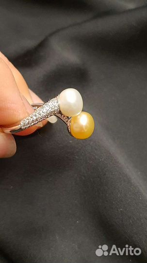 Серебряное кольцо с жемчугом