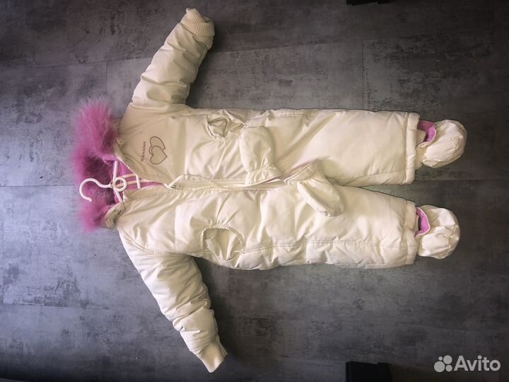 Зимний комбинезон на девочку 74