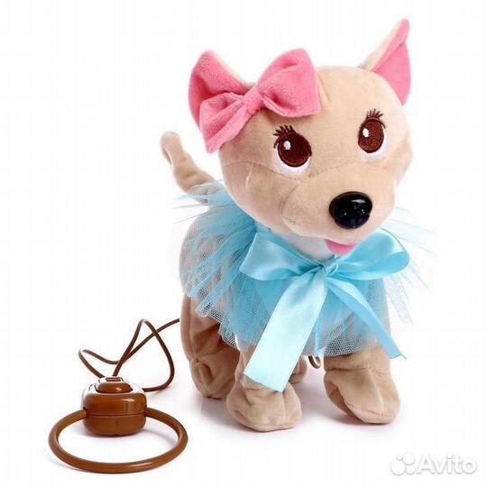 Интерактивная собака на поводке