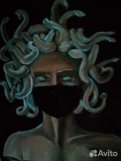 Катина маслом Медуза Горгона
