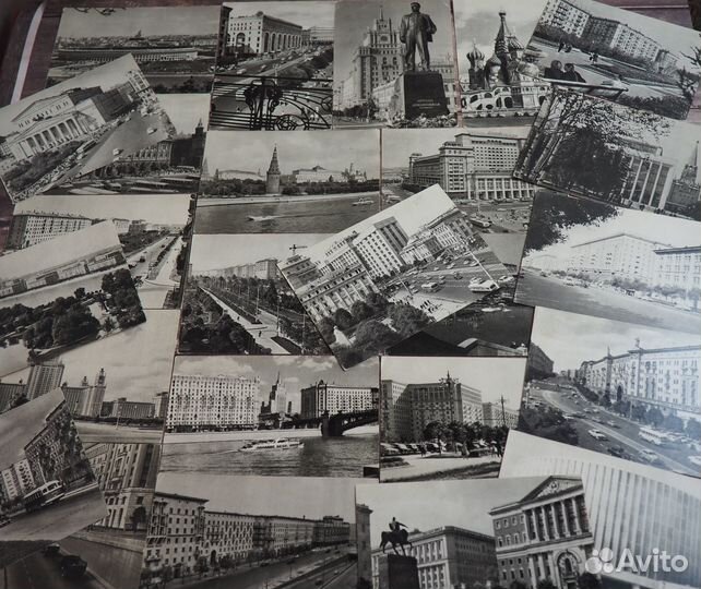 Открытки ч/б Москва времён СССР