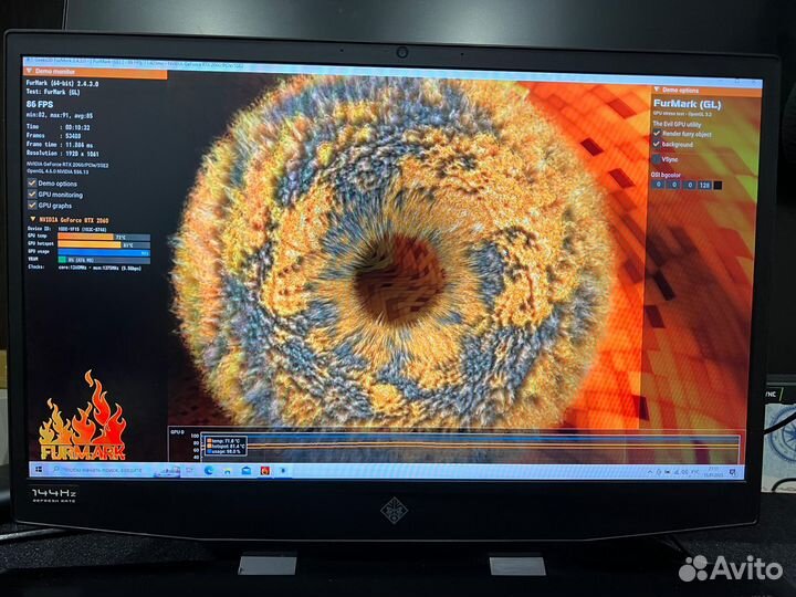 Игровой ноутбук I7\2060\16Gb\SSD\HDD
