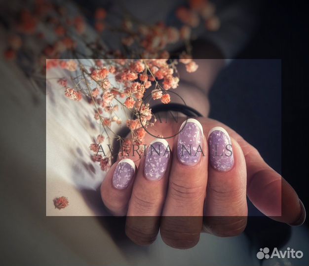 Маникюр гель лак наращивание
