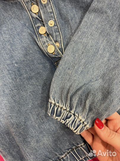 Джинсовая рубашка на девочку, Zara, 98 размер
