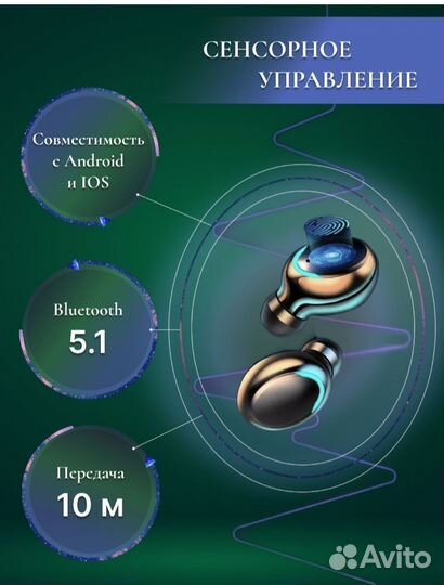 Новые наушники беспроводные F9-5 TWS , повербанк