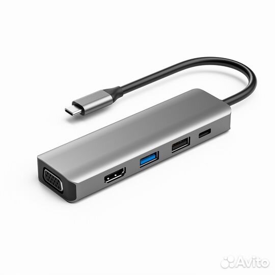 USB Хаб Type-C 8в1 на MacBook bronkа