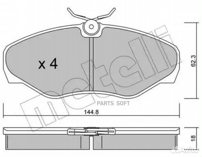 Metelli 22-0338-2 Колодки торм.пер