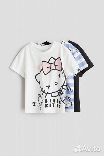 Футболки на девочку Hello Kitty Н&М