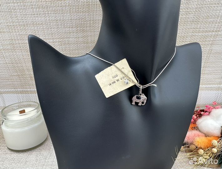 Кулон слоник серебро 916 звезда с биркой СССР