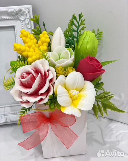 Букет, цветы из мыла