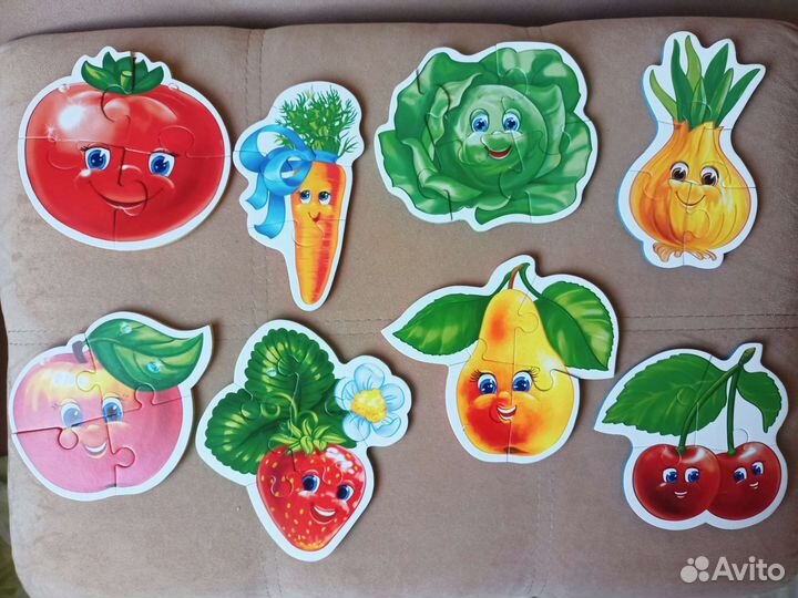 Мягкие пазлы для малышей (3-4-5 деталей)