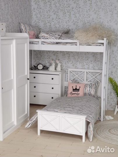 Кровать-чердак для кукол барби, кукольная мебель