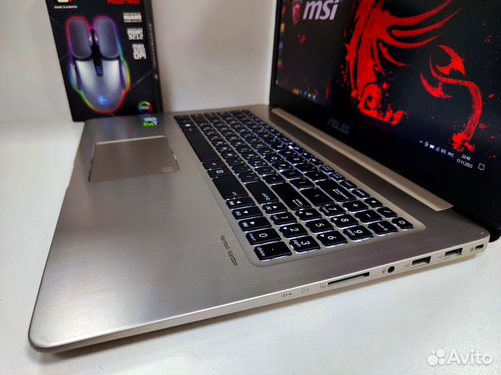 Тонкий игровой asus в металле i5,1050,ips