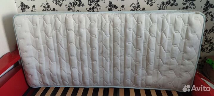 Детская кровать машина с матрасом с подсветкой