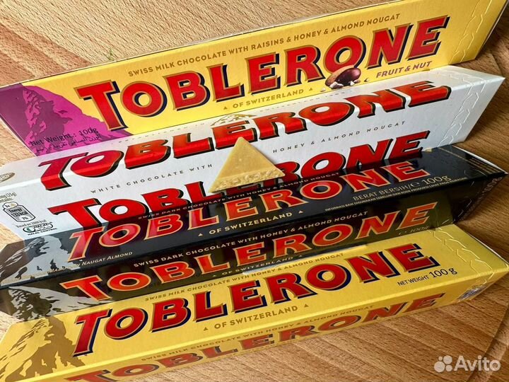 Шоколад Toblerone White, Fruit&Nuit, Горький