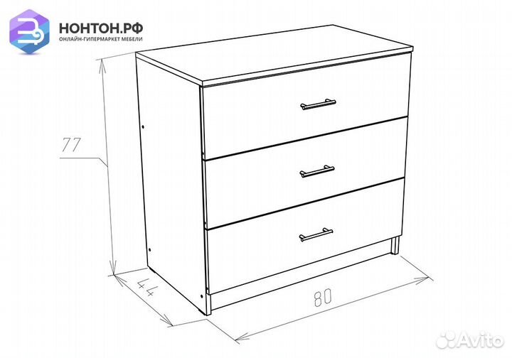 Комод Лофт 800 дуб сонома