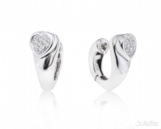 Золотые серьги Piaget Heart