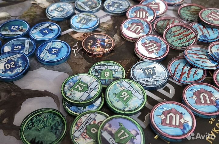 40 акриловых жетонов для игры Ведьмак:Старый мир