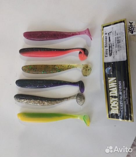 Комплект силиконовых приманок разных цветов 6 штук