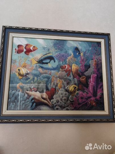 Картина вышитая крестом ручная работа