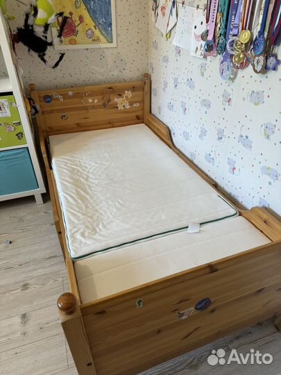 Растущая кровать IKEA лексвик