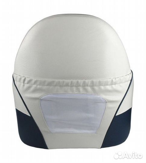 Кресло ocean 51 мягкое, подставка, обивка белый/си