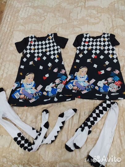 Колготки, платья Алиса в стране чудес