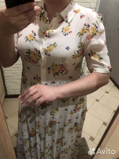 Шелковое платье mango