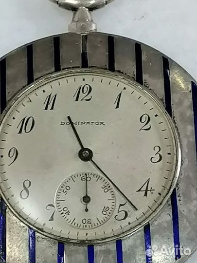 Часы карманные Dominator Retard avance. Серебро 90