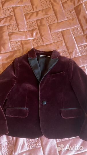 Детский бархатный смокинг dolce & gabbana бордо