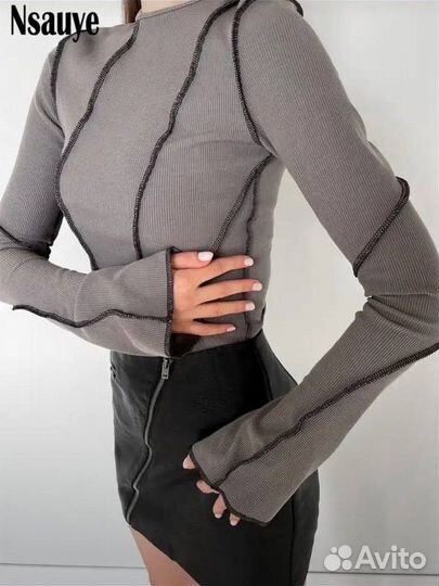 Топ деконструированный со швами opium