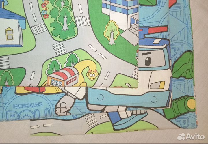 Детский кпб хлопок Робокар Полли