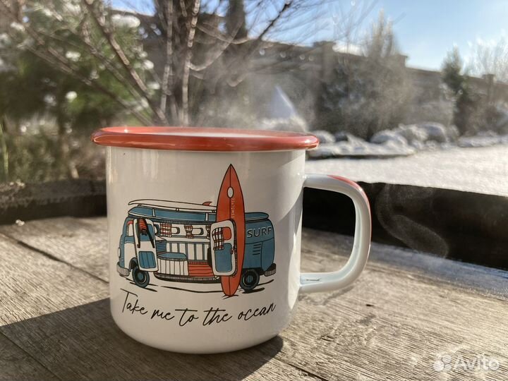 Кружка эмалированная Esmaltec Surf Bus. 350 мл