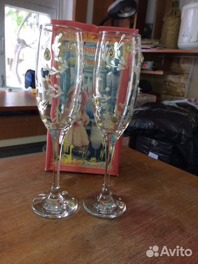 Бокалы для новобрачных- стекло