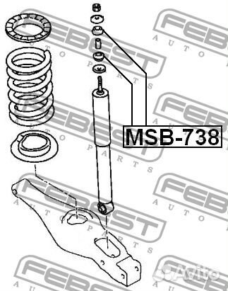 Febest MSB-738 Втулка mitsubishi pajero 06- аморти