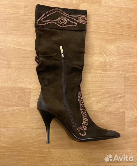 Натуральная замша сапоги демисезонные 39 размер