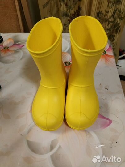 Сапоги из материала еva жёлтые 28/29р