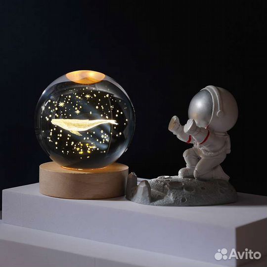 Ночник светящийся хрустальный шар