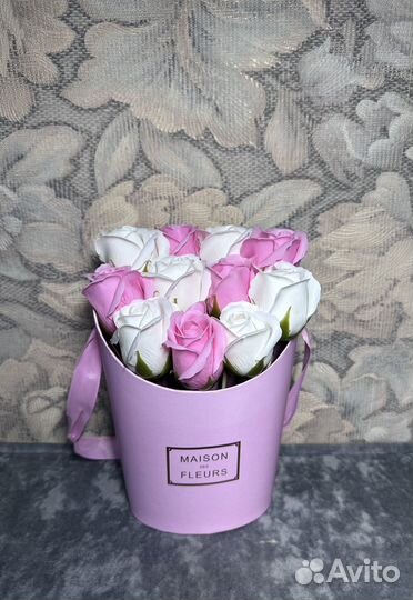 Букет из мыльных роз