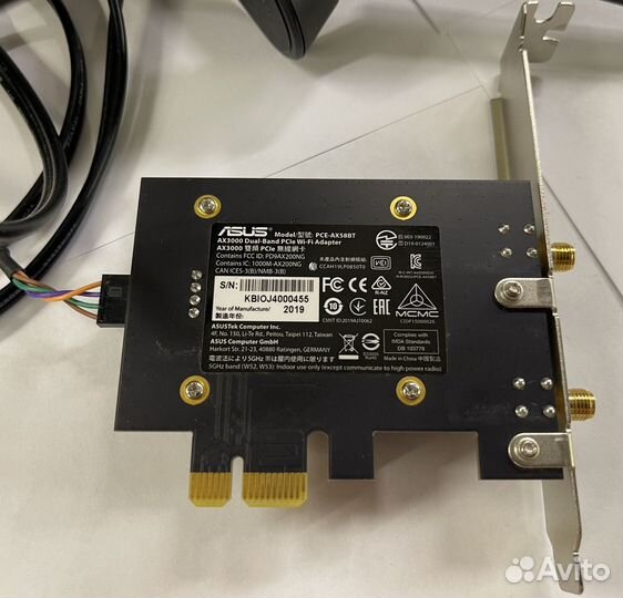 Wi-Fi сетевой адаптер Asus PCE-AX58BT