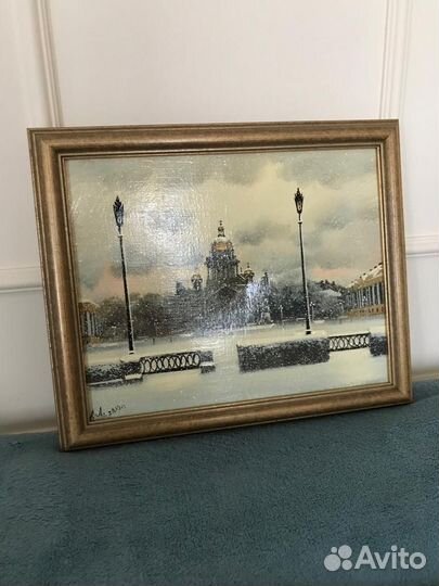 Картина маслом на холсте в раме