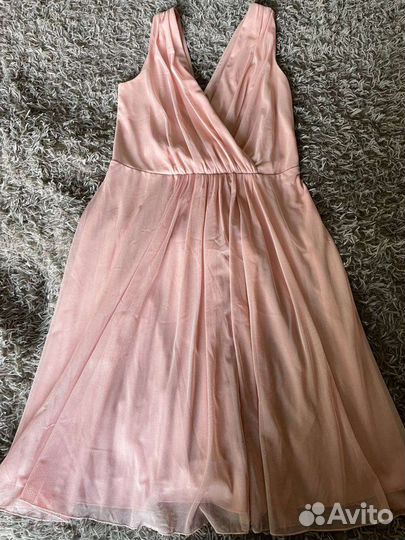 Платье розовое воздушное