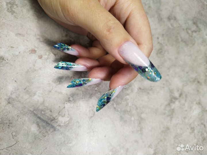 Наращивание арки,аквариумный френч,коррекция