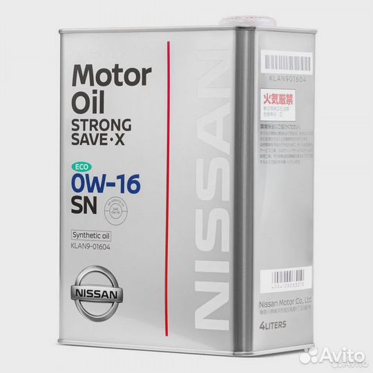 Масло моторное Nissan Strong Save X 0W-16 SN 4л