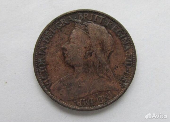 1 фартинг 1866, 1884 г. и др. Великобритания